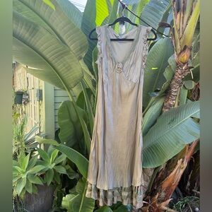 Vintage Italian Gray Green Y2K Dress